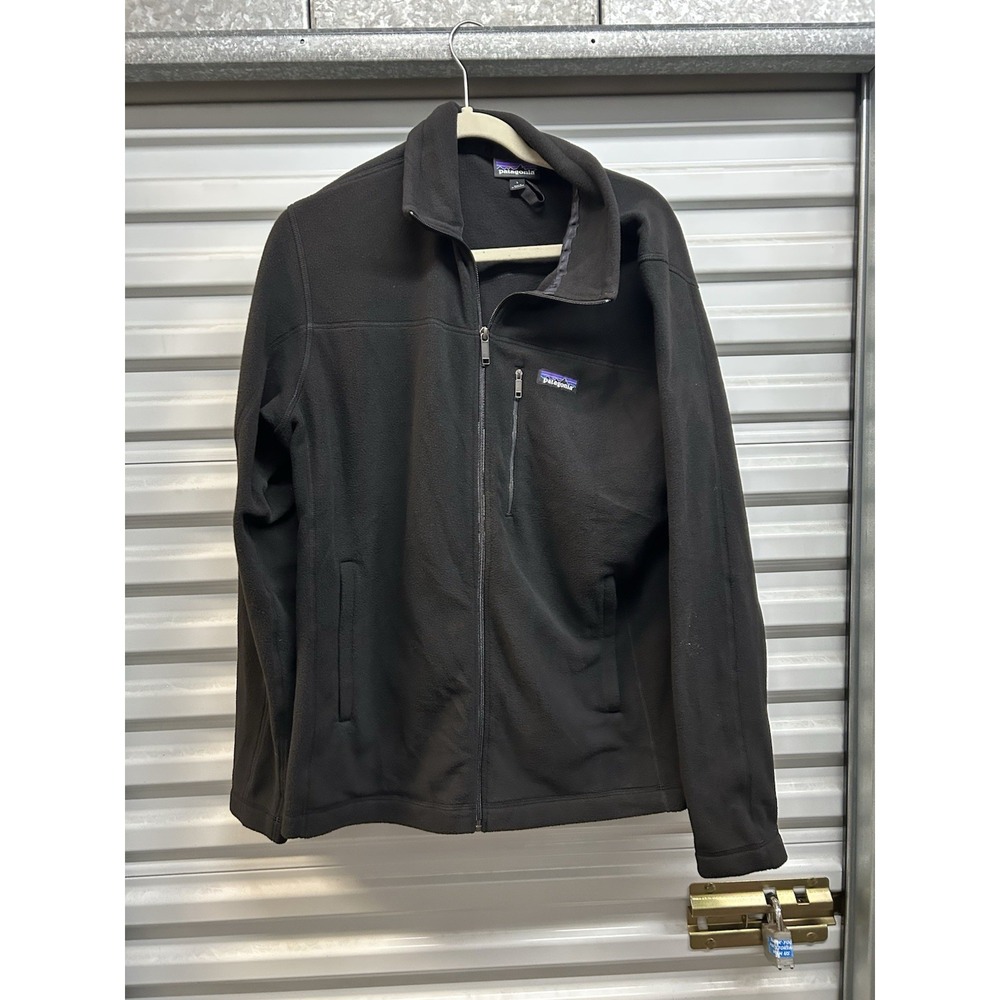 Patagonia Micro D Black Fleece Sweater Jacket Men's Large